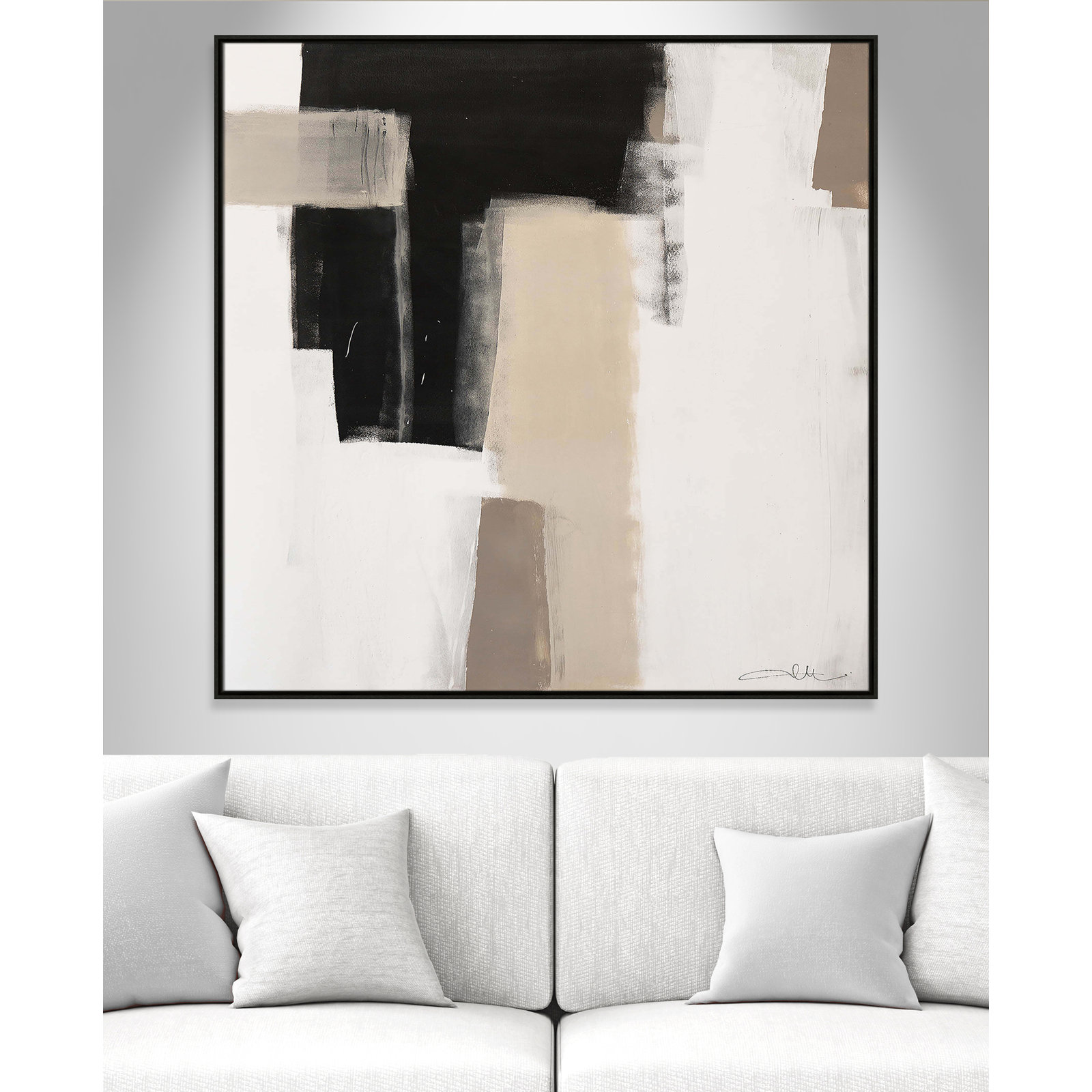 Casa Fine Arts "Earth Scapes I" Print, Espresso Floater Framed, 46.5" H x 46.5" W x 2" D