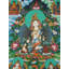 Déesse tibétaine blanche Tara Brocadeless Thangka - peintures de divinités bouddhistes