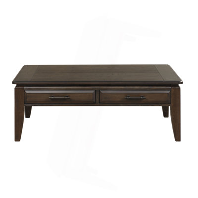 Table basse en acajou avec rangement