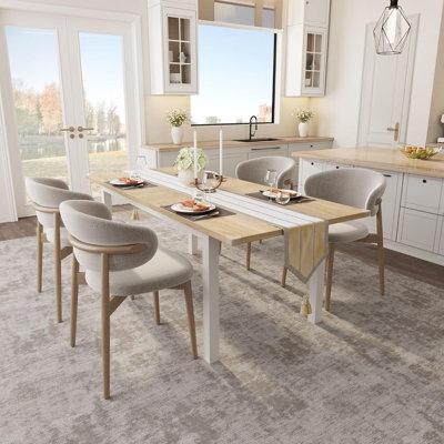 Extendable Metal Base Dining Table