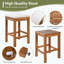 Ensemble de bar d'extérieur 5 pièces en bois d'acacia avec coussins beiges