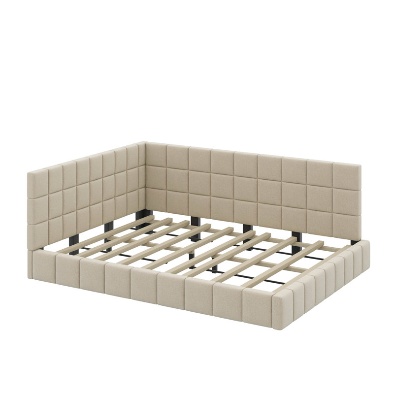 Full Upholstered Daybed, Beige