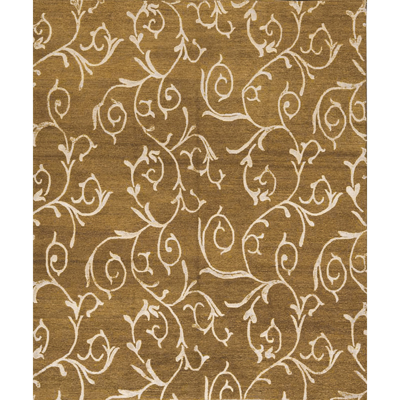 Himalayan Floral Area Rug in Brown