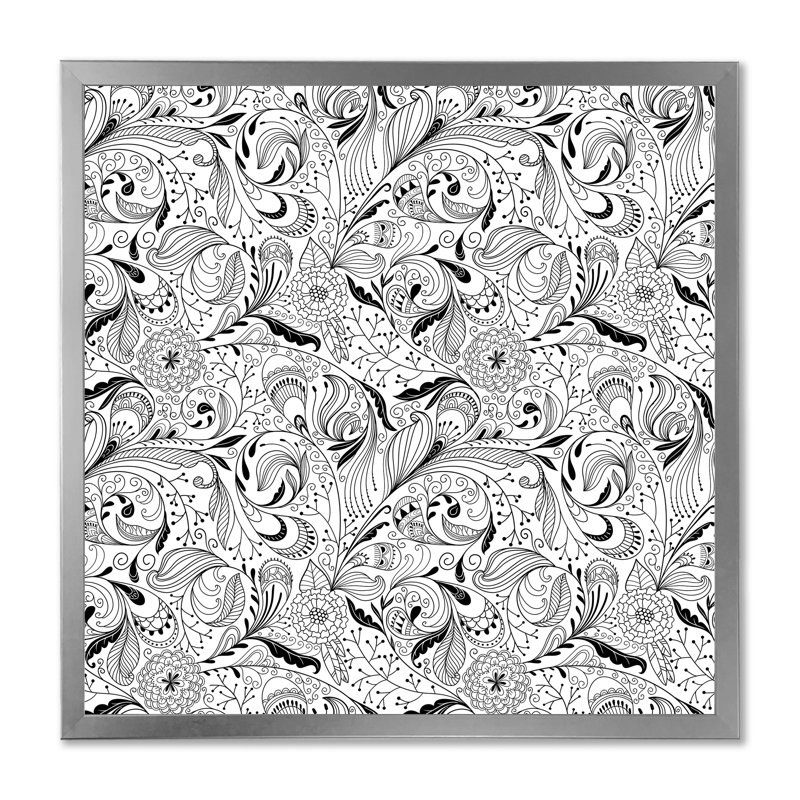 Monochromes de formes organiques II - reproduction sur toile, H 30 po x l 30 po x P 1 po, Cadre photo argenté