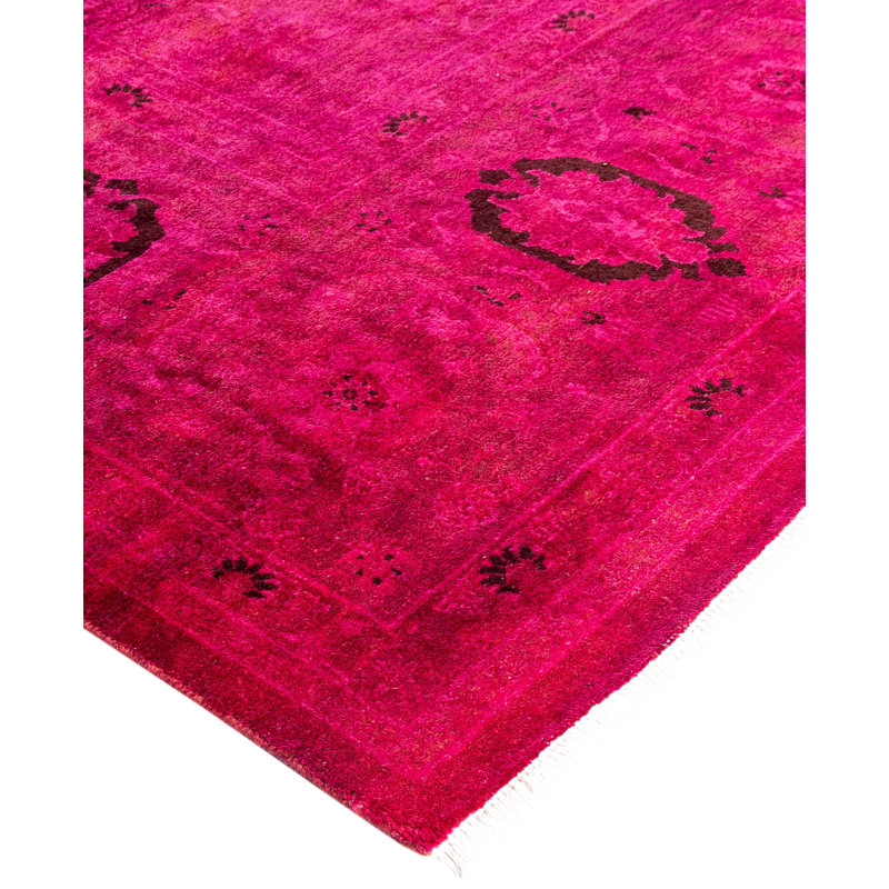 Overdyed One-of-a-Kind 6' 1" X 9' 1" Hand Knotted Area Rug