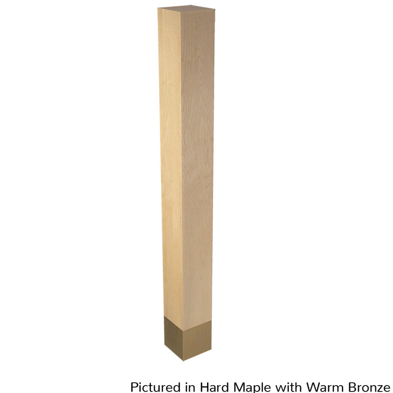 Mercutio Table Leg, 29" H x 3" W x 3" D, Warm Bronze