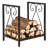 12.2" W Fireplace Firewood Log Holder Rack