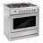 Cosmo 36 in. Stellar Collection 4.4 cu. ft. Dual Fuel Range, 5 Burners, Convection Oven, Textured Grip Handle, Stainless Steel