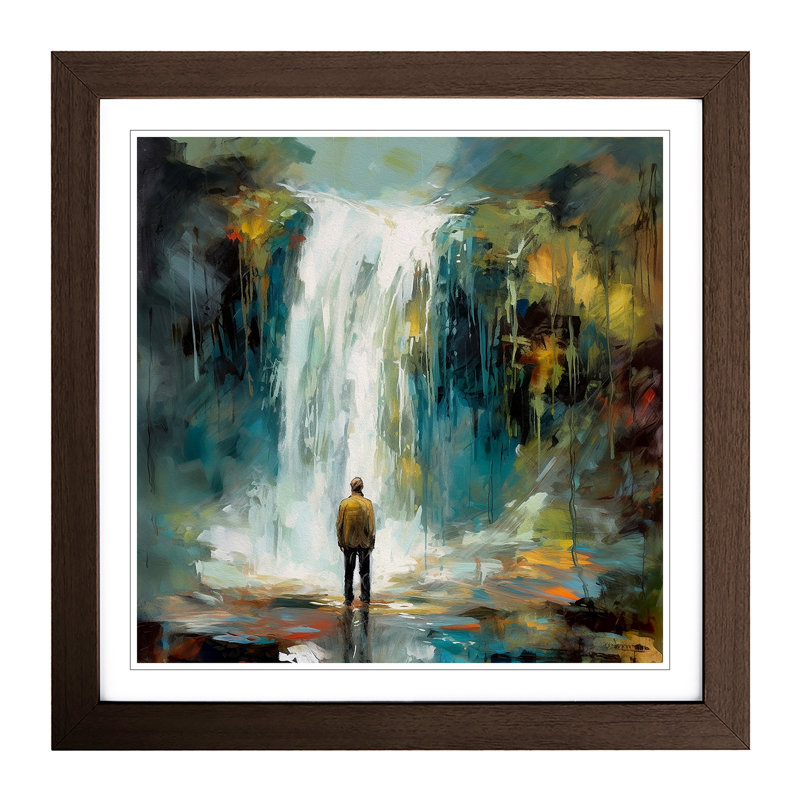 Waterfall No.3 - Framed Print, Walnut