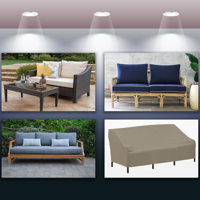 Outdoor Patio Bench Cover, 72.4cm H x 127cm W x 76.2cm D, Beige