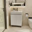 Meuble-lavabo compact 24 po avec meuble-lavabo et lavabo en céramique, solution de rangement moderne