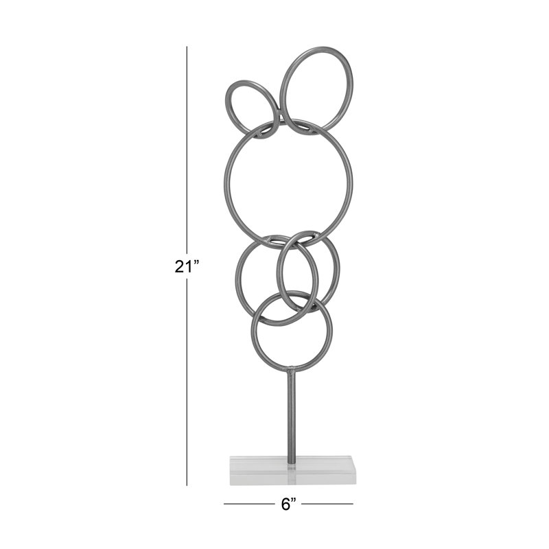 Sculpture en métal et acrylique