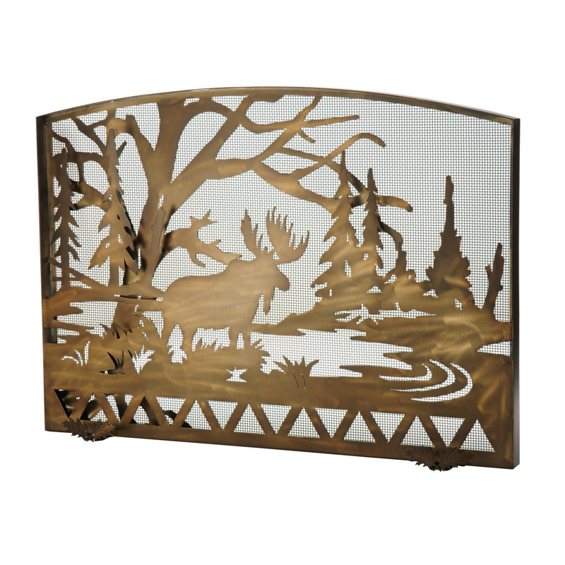 Pare-étincelles à panneau simple Rosio Moose Creek, H 38 po x l 61 po x P 8 po