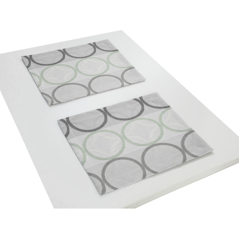 Deguzman Dining Linen Set, Light green/Grey