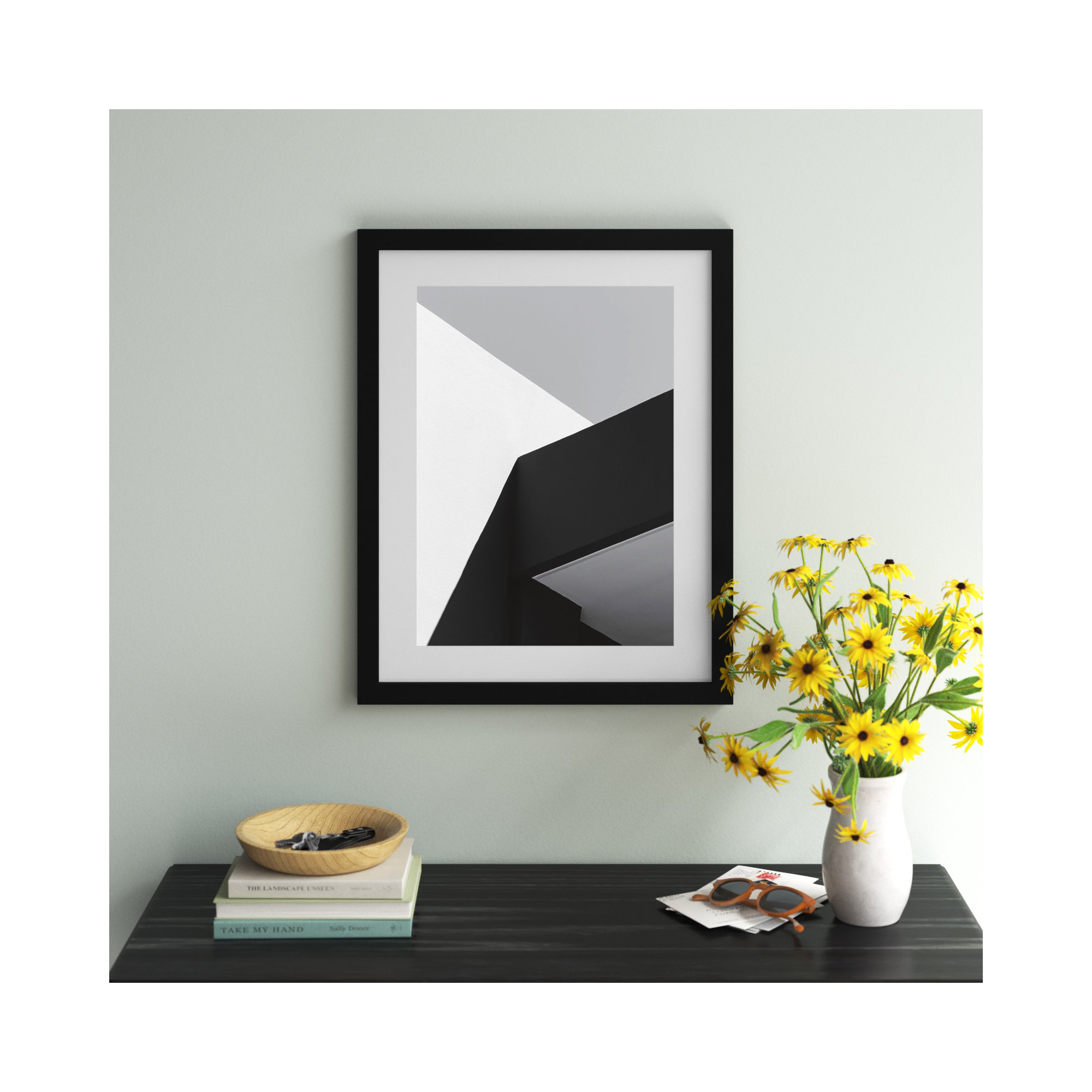 Architecture 1 by Design Fabrikken, 19.12" H x 15.12" W x 0.88" D, Black Framed Paper