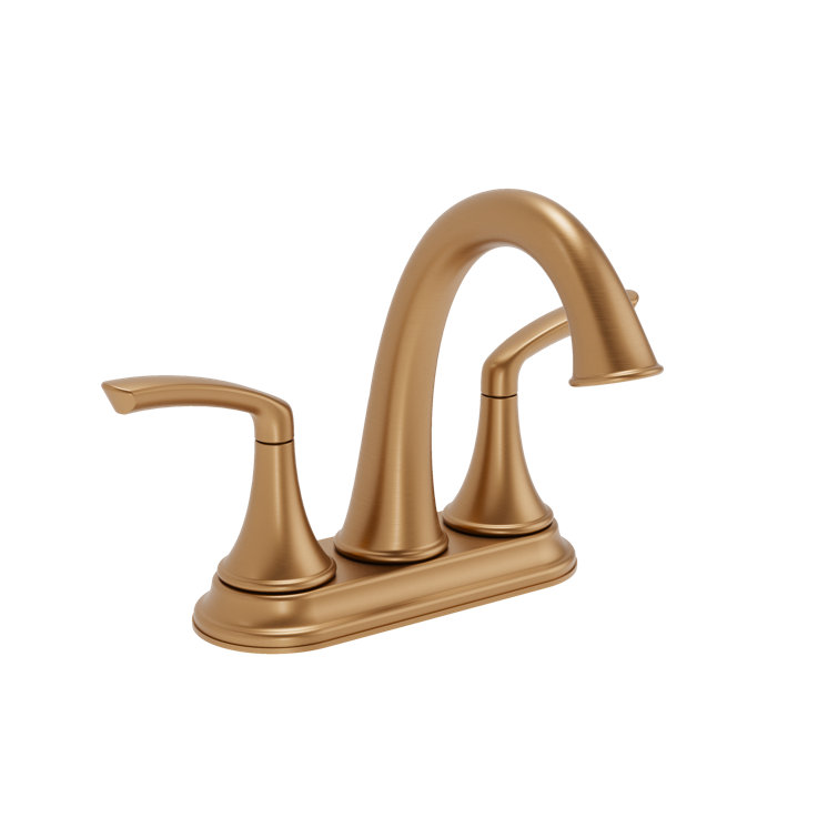 Elm Centerset Two Handle Bathroom Faucet with Push Pop Drain