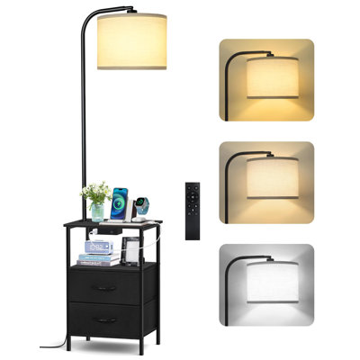 40cm W Metal Bedside Table