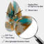 Grande sculpture d'horloge murale en or or et turquoise-104238218