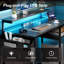 Office Computer Desk with LED Light,Office Table with Monitor Stand for Home/Office Use, Corner Desk with Large Storage Bag and Height Adjustable Storage Shelf, Remote Worker-1436900635-1432081413