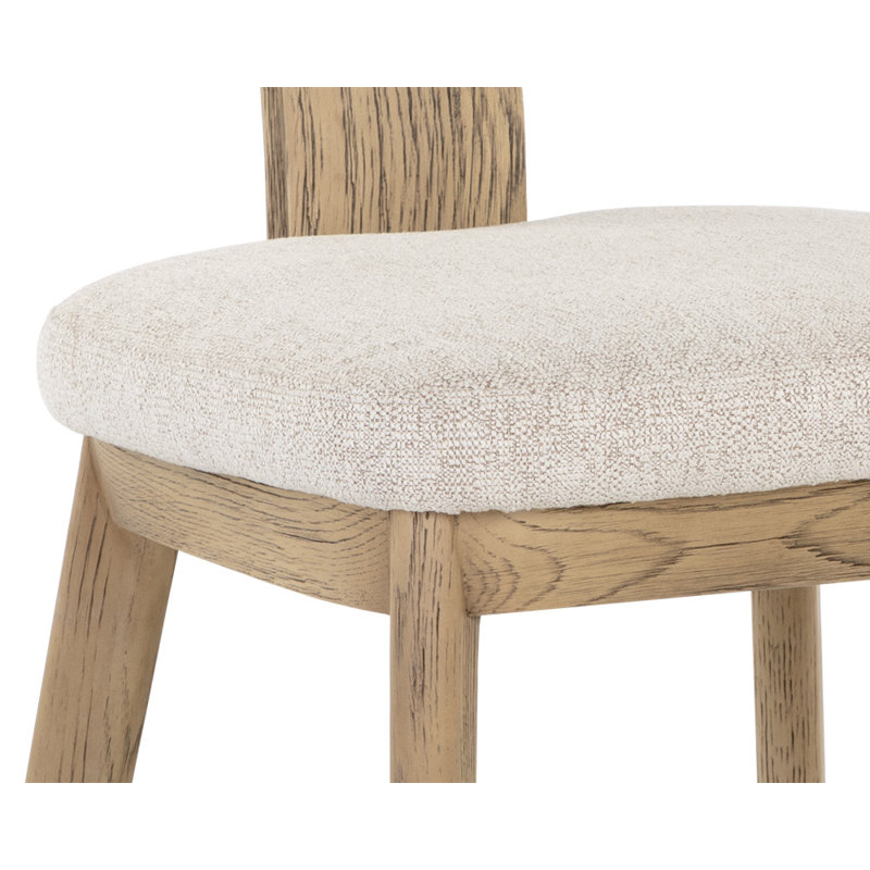 Rickett Upholstered Dining Chair, Weathered Oak