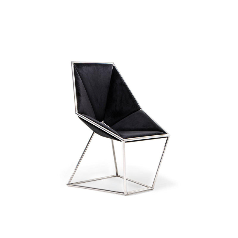Chaise Varossi | Vert, Black Velvet