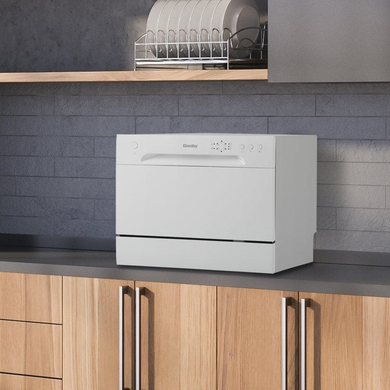 White Stainless Steel Energy Star Countertop Dishwasher