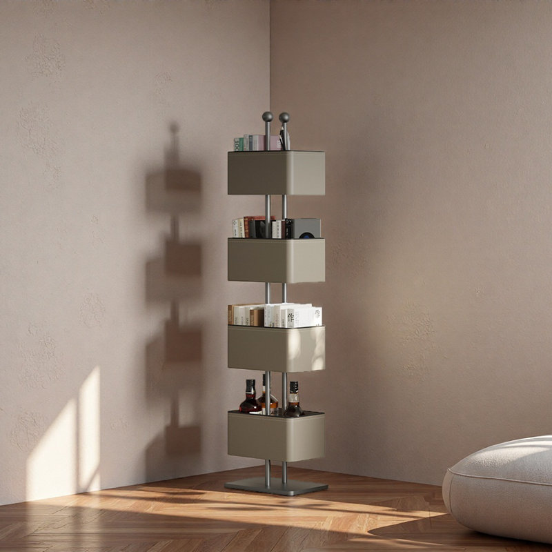 Bibliothèque moderne de style minimaliste classique, Gris