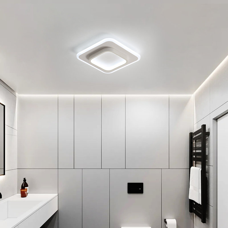 Ziane LED Flush Mount, 6000K, White