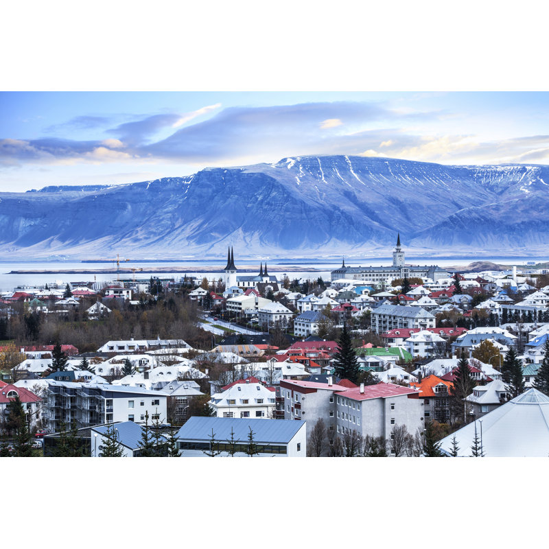 Reykjavik City, Iceland - Wrapped Canvas Print, 30cm H x 46cm W