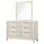 Commode blanche antique avec miroir