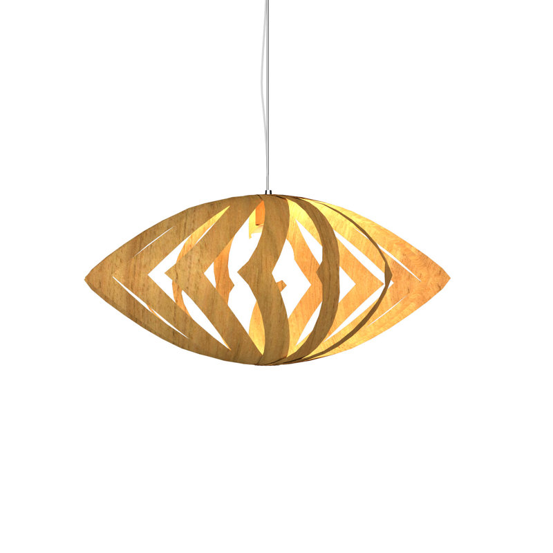 Versátil 1 - Light Pendant, 13.65" H x 26.52" W x 26.52" D, Louro Freijó