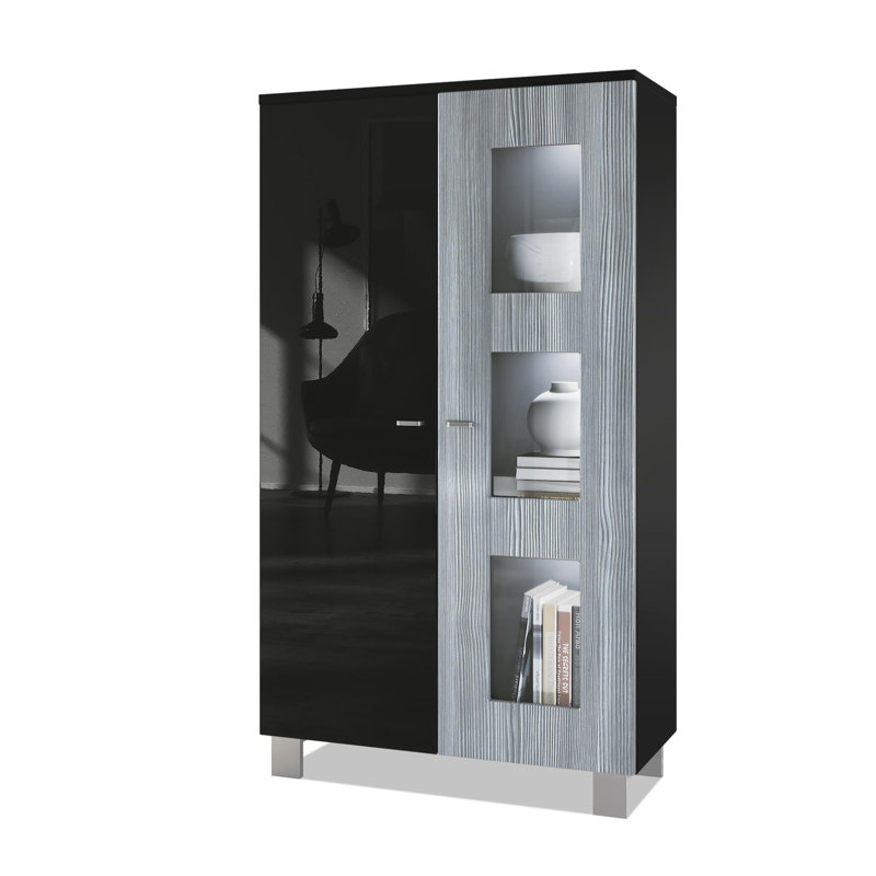 Mccombs Curio Cabinet, With, Avola Anthracite/Black