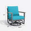 Fauteuils à bascule pivotants en aluminium pour 2 personnes avec coussins-854206451