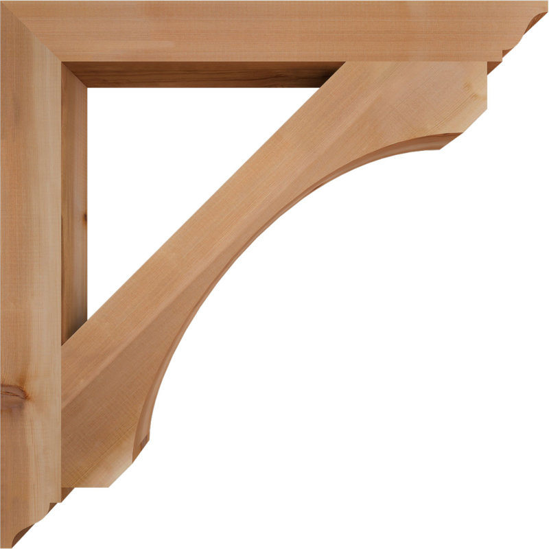 Support en bois rustique traditionnel BKTLEC01, Cèdre rouge de l'Ouest (lisse), H 36 po x l 3,5 po x P 36 po