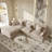 Slipcovered Upholstered Modular Sofa With Ottoman-112680361-110374990