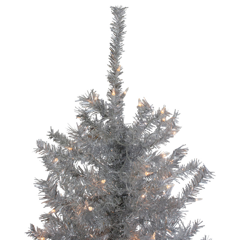 Artificial Pine Christmas Tree with Lights, 7.5'