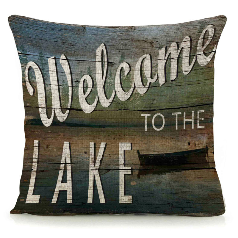  Coussin en lin Welcome / Lake