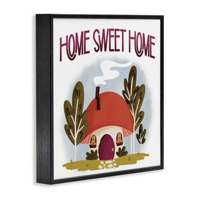 Giclée encadrée Sweet Home Mushroom Cottage, design par Sarah Hickman