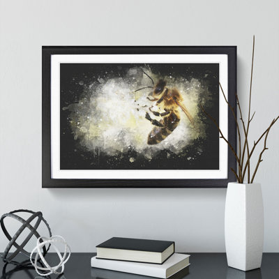 Bee Collecting Pollen Vol.1 - Picture Frame Graphic Art