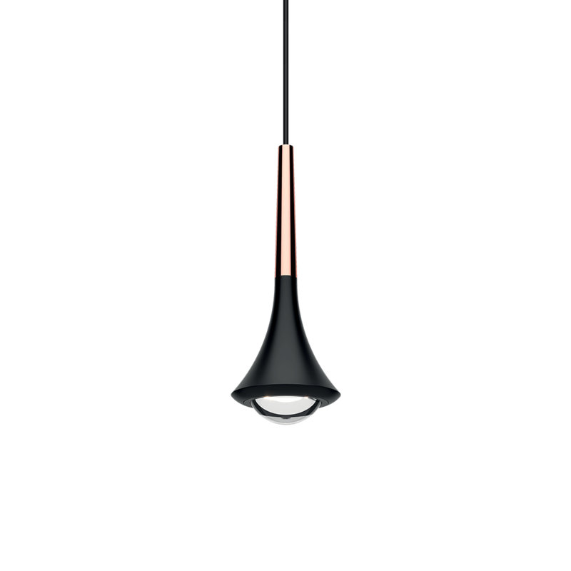 Lodes Rain Suspension Lamp Black Cable Line-V, Rose Gold