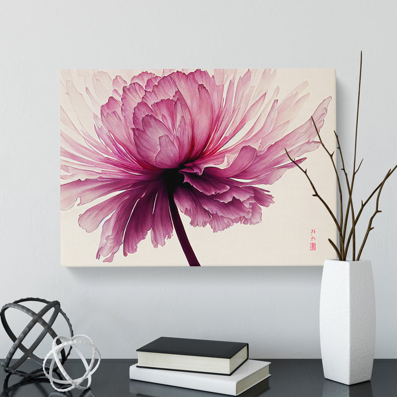 Dreamlike Carnation Flower - Wrapped Canvas, 50cm H x 76cm W x 3cm D