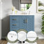 Ensemble de meuble-lavabo avec lavabo en céramique et 3 tiroirs-459464997