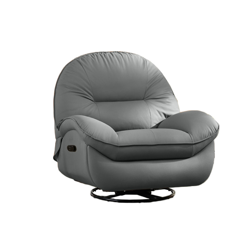 Nyzaiah Faux Leather Recliner, Gray