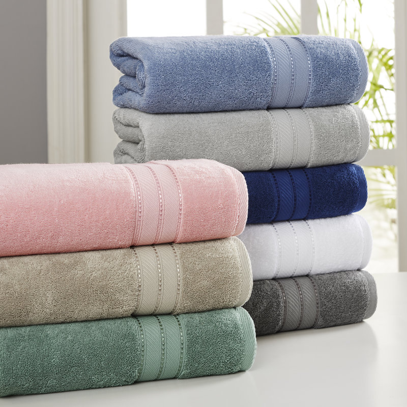 White Cotton SpunLoft Bath Towel Set, 4-Pack