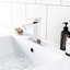 Robinet de lavabo de salle de bain à un trou en acier inoxydable - fixé au comptoir avec drain, finition en nickel brossé, débit 1,2 po, poignée à levier, valve à disque en céramique pour meuble-lavabo à 1 robinet