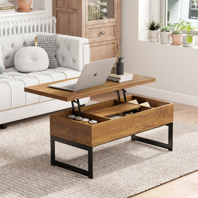 Table basse Susie 4-en-1 avec rangement, table basse multi-fonctions pour le salon