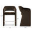 Tabouret de bar 24 po à dossier bas revêtu de velours 24 po entièrement assemblé avec accoudoirs-1623175926