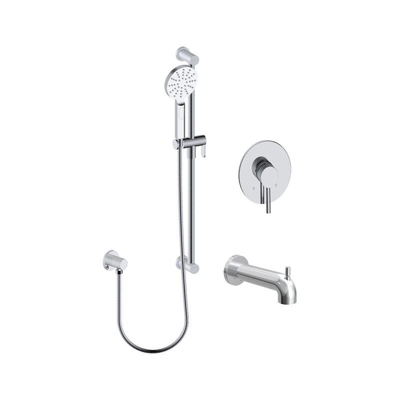 Ensemble de robinet de baignoire et douche Vilma, Chrome
