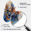 Grande horloge murale orange - Espace bleu et orange - Forme unique-104238296