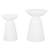 Fashionable White Metal End Table Pair, With Long-lasting Iron Frame And Attractive Pedestal Feature For Bedroom Display Stylish Of 2 Tables In White, Construction Graceful Style Accessories-786480528